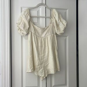 Urban Outfitters cream romper size S